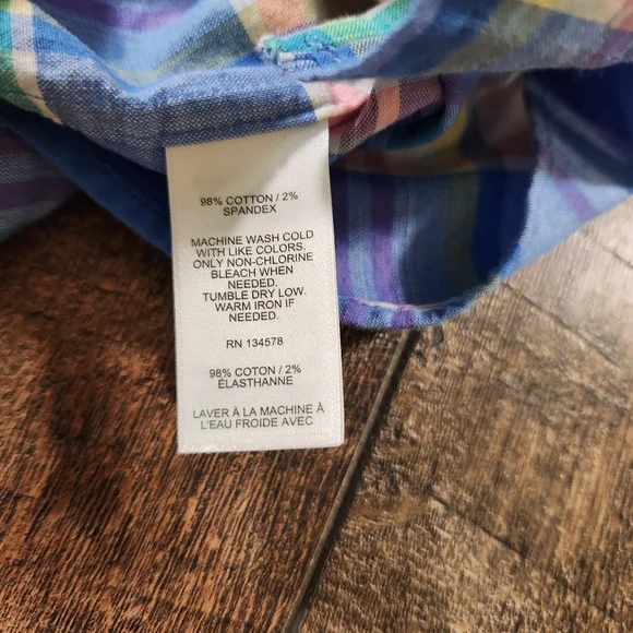 Vineyard Vines Men's Size M Colorful Button Down Plaid Shirt Long Sleeve Preppy - Picture 5 of 8